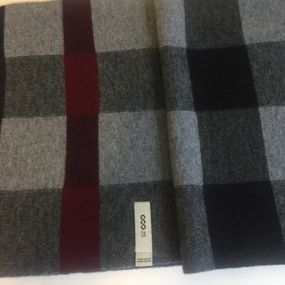 New MUNI Comforter Men’s Scarf Grey Black Burgundy - Picture 4 of 7